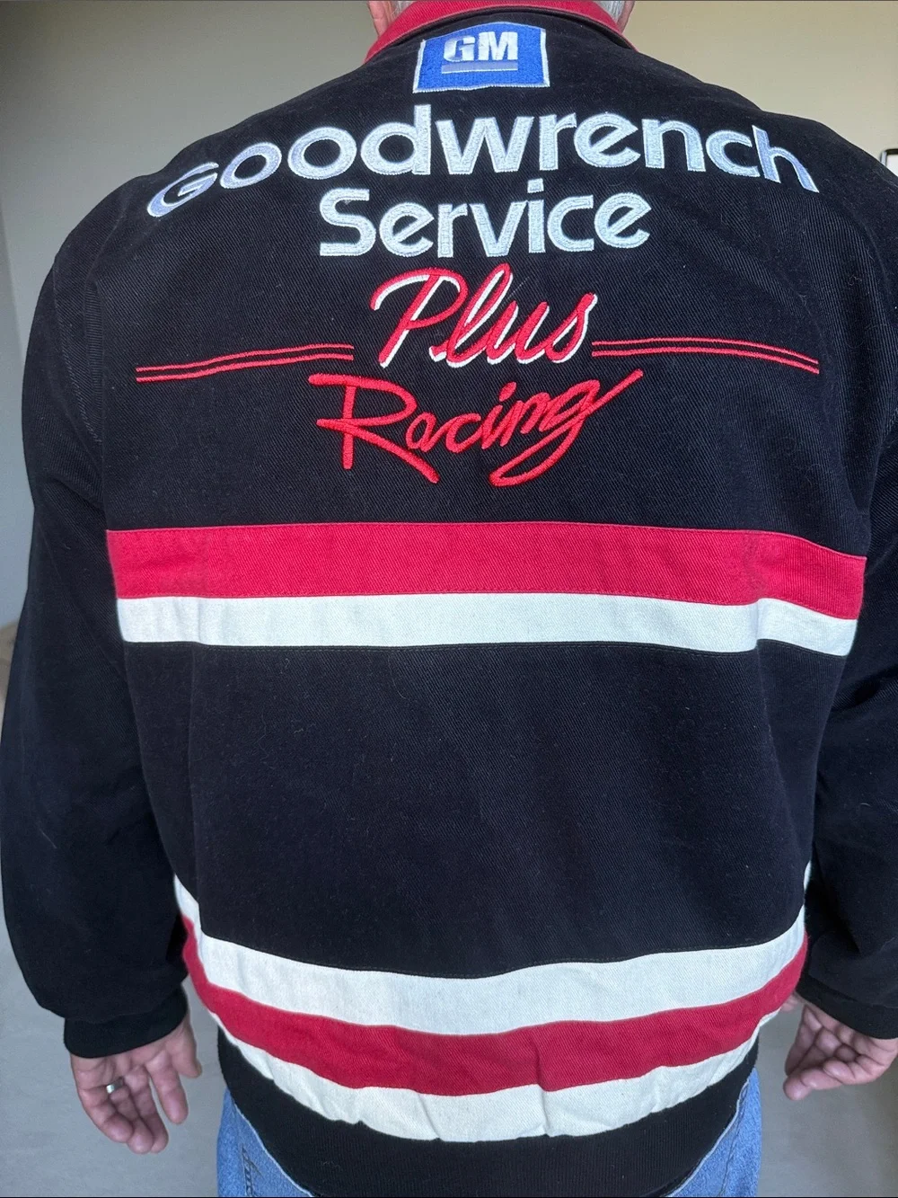 JH Collectibles Black, White & Red Goodwrench Racing Bomber Jacket